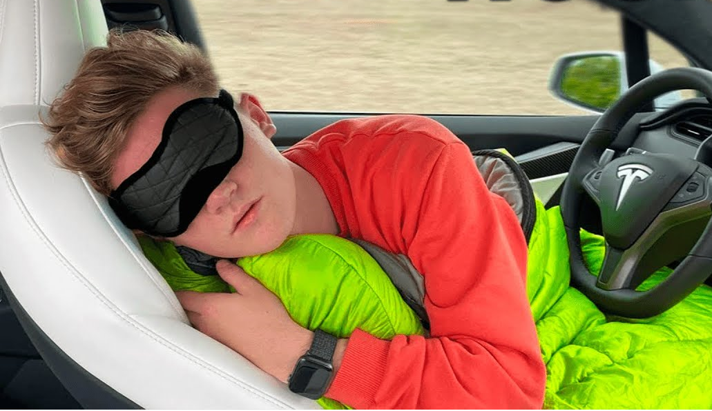 Driver Caught Sleeping At The Wheel As He Speeds Past Police